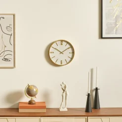 Reloj NATHALIE dorado con efecto mármol D29cm