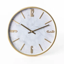 Reloj NATHALIE dorado con efecto mármol D29cm