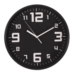 Reloj Pared Negro De Plástico 30Cm