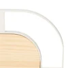 Salvamantel blanco de acero y madera 17cm