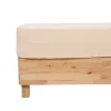 Sábana ajustable FLORA de algodón beige 140x190cm