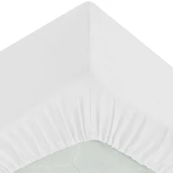 Sábana bajera ajustable blanca 90x190cm