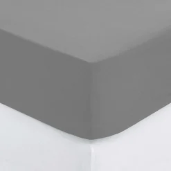 Sábana bajera ajustable gris 90x190cm