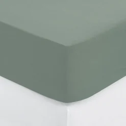 Sábana bajera ajustable verde 90x190cm