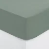 Sábana bajera ajustable verde 140x190cm