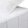 Sábana encimera blanca de algodón percal 240x290cm