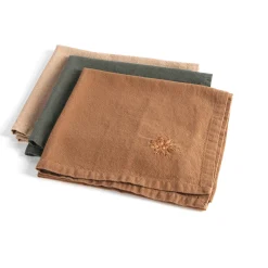 Servilleta beige de algodón 45x45cm