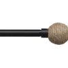 Set barra extensible EDEN negro mate 90-160cm