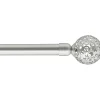 Set barra extensible VOLTAIRE plateado 120-210cm