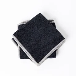 Set 3 bayas microfibra negras 34x34cm