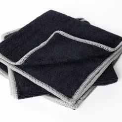 Set 3 bayas microfibra negras 34x34cm