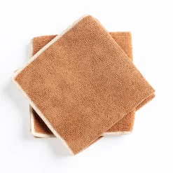 Set 3 bayas microfibra terracota 34x34cm