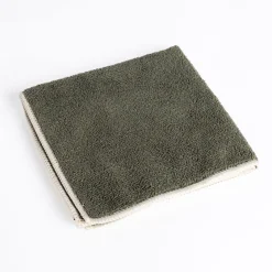 Set 3 bayas microfibra verde caqui 34x34cm