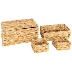 Set 4 cestos de mimbre LIA JACINTHE