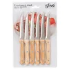 Set 6 Cuchillos Chuleteros Mango Madera
