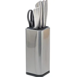 Set 5 Cuchillos+Tijeras Con Soporte Inox