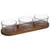 Set 3 Cuencos Para Aperitivos C/Tabla