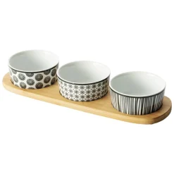 Set 3 Cuencos Para Aperitivos C/Tabla