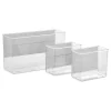 Set de 3 cajas almacenaje transparente