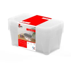 Set de 6 cajas de almacenaje transparente 6L