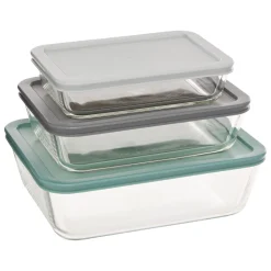 Set de 3 cajas herméticas de vidrio