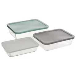 Set de 3 cajas herméticas de vidrio