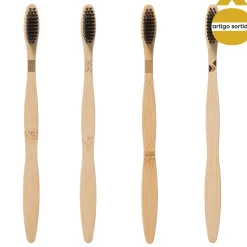 Set de 4 cepillos de dientes de bambú