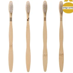 Set de 4 cepillos de dientes de bambú