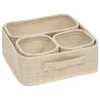 Set de 4 cestas de almacenaje wc beige