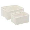 Set de 2 cestos blancos
