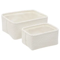 Set de 2 cestos blancos