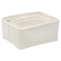 Set de 2 cestos blancos