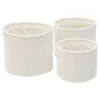 Set de 3 cestos blancos