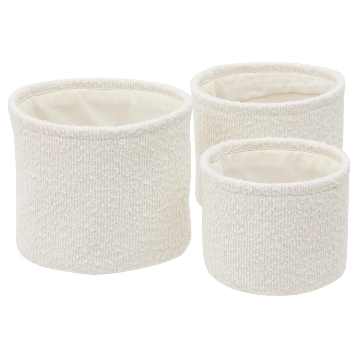Set de 3 cestos blancos
