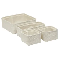 Set de 4 cestos blancos