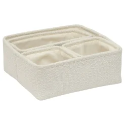 Set de 4 cestos blancos