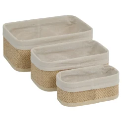 Set de 3 cestos STEMPY wc beige