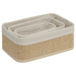 Set de 3 cestos STEMPY wc beige