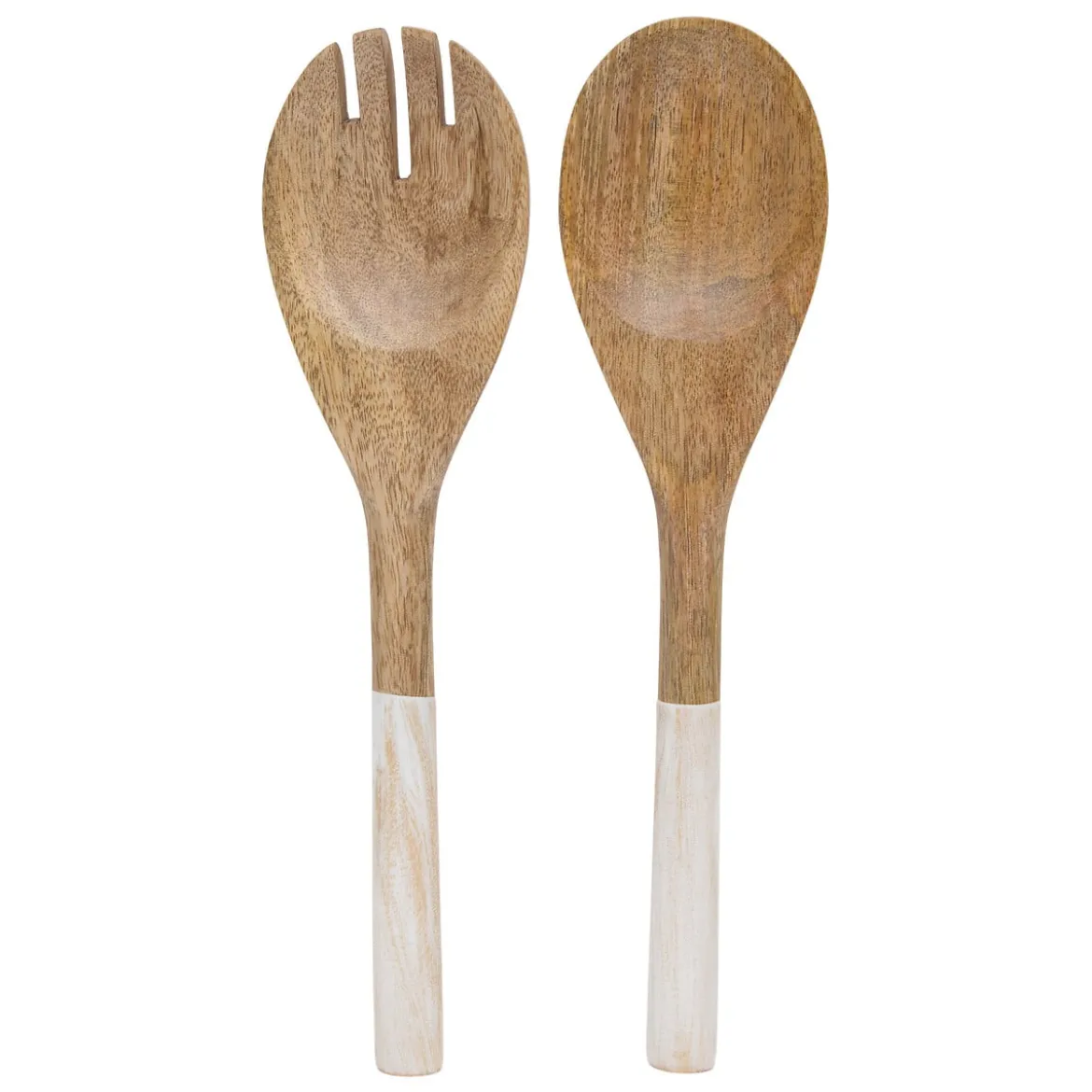 Set de 2 cubiertos AVA blanco de madera de mango