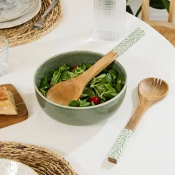 Set de 2 cubiertos para ensalada INAYA verde
