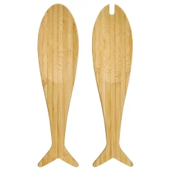 Set de 2 cubiertos para ensalada de bambú