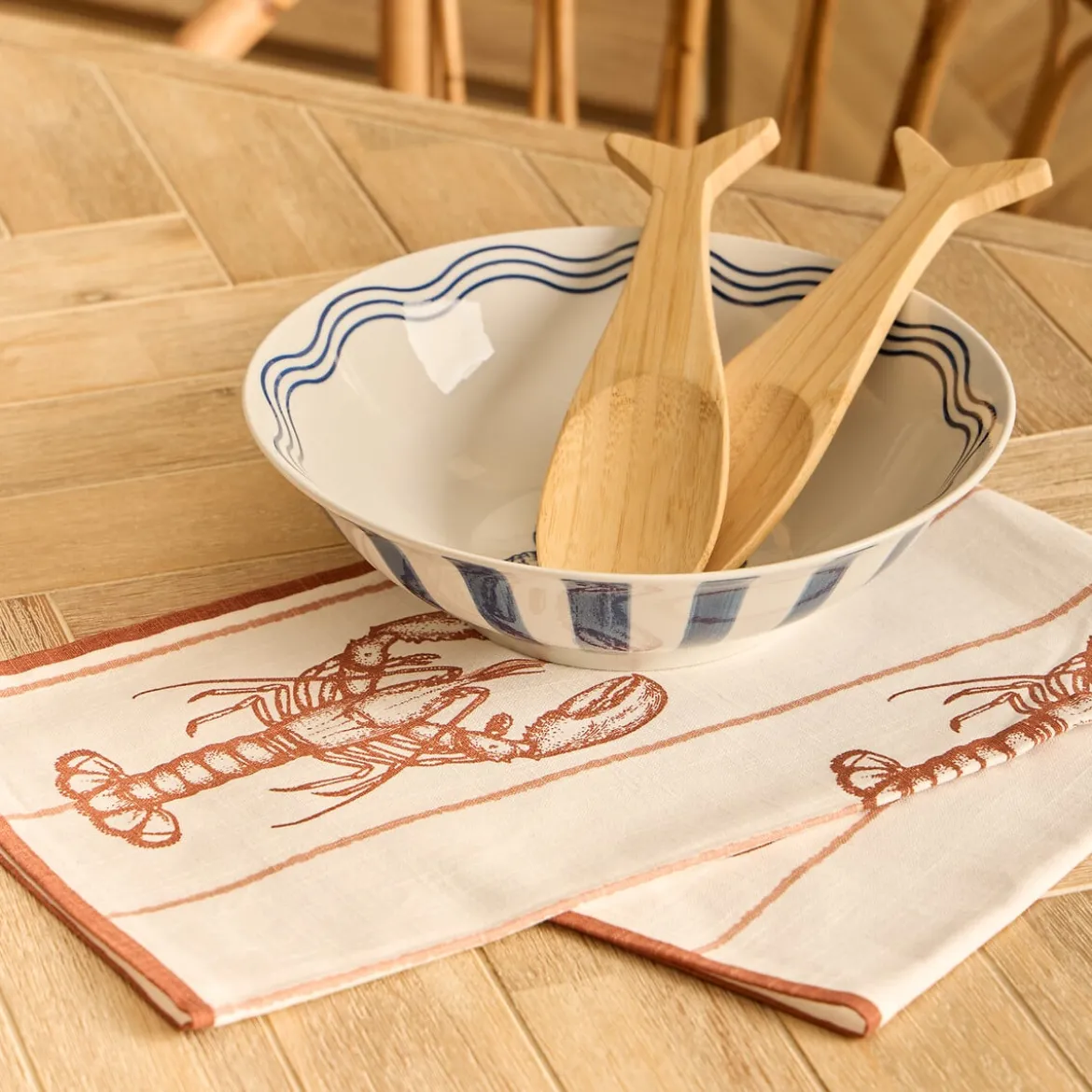 Set de 2 cubiertos para ensalada de bambú