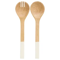 Set de 2 cubiertos para ensalada INAYA blanco