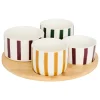 Set de 4 cuencos CHERI con tabla de bambú