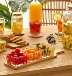 Set de 3 cuencos FRUITY con tabla de bambú