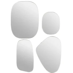 Set de 4 espejos ROMAN plateados