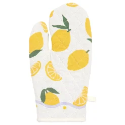 Set de guante y manopla de cocina FRUITY blanco