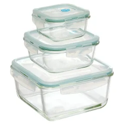 Set de 3 herméticos CLIPEAT de vidrio