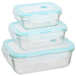 Set de 3 herméticos CLIPEAT de vidrio