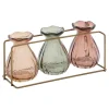 Set de 3 jarrones de vidrio 10 cm